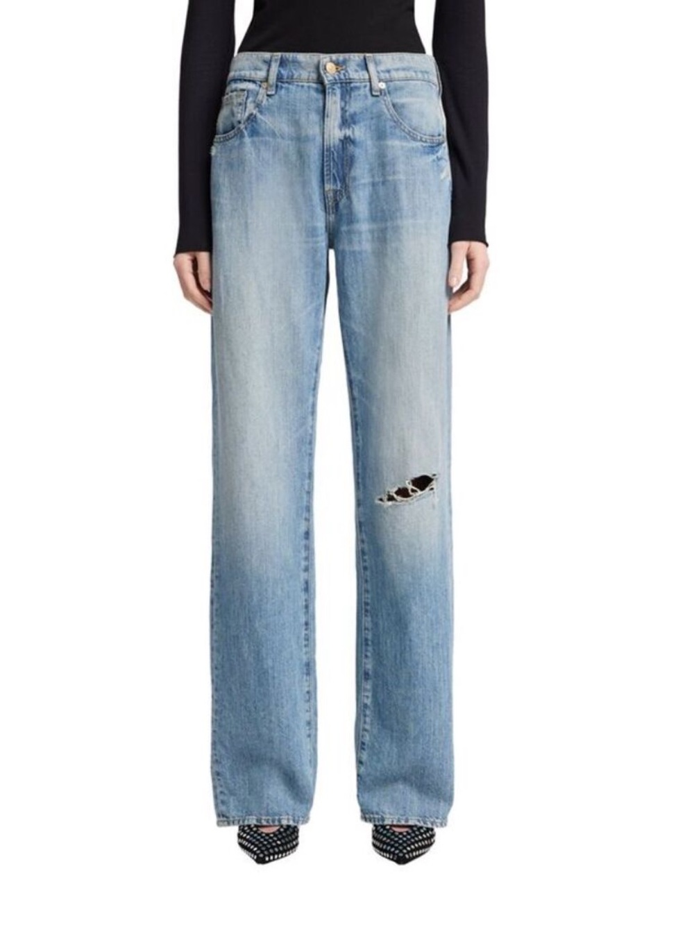 7 For All Mankind — Tess Trouser Jeans in Arizona Wash